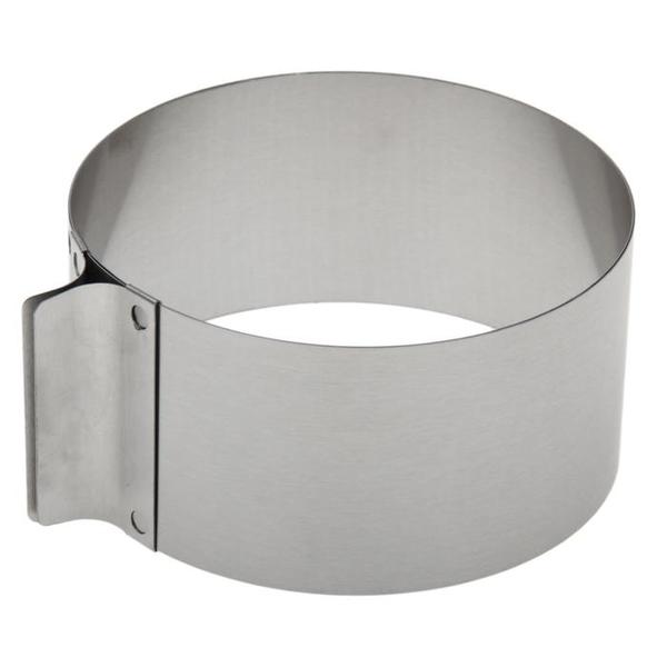 Форма кольцо для выпечки с регулируемым диаметром 16 - 30 см, высота 8 см