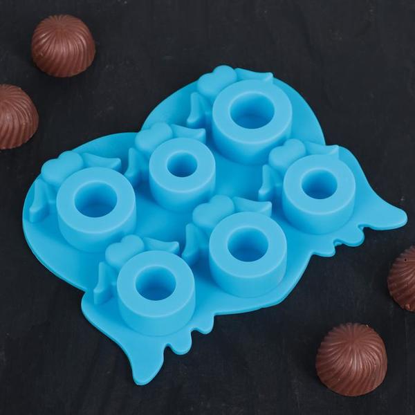 Силиконовая форма для шоколада Кольца 6 ячеек 15 х 11 х 2 см
